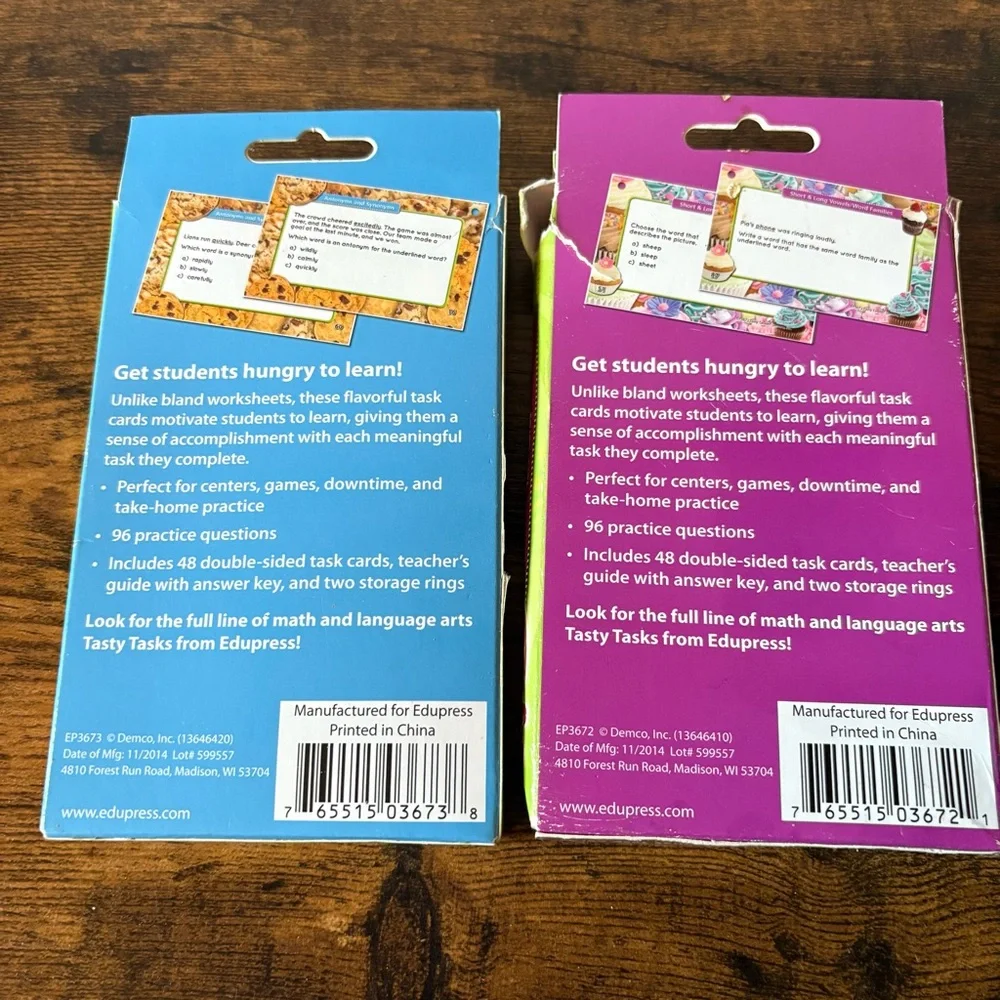 Home Office Task Cards Set - Green and Purple